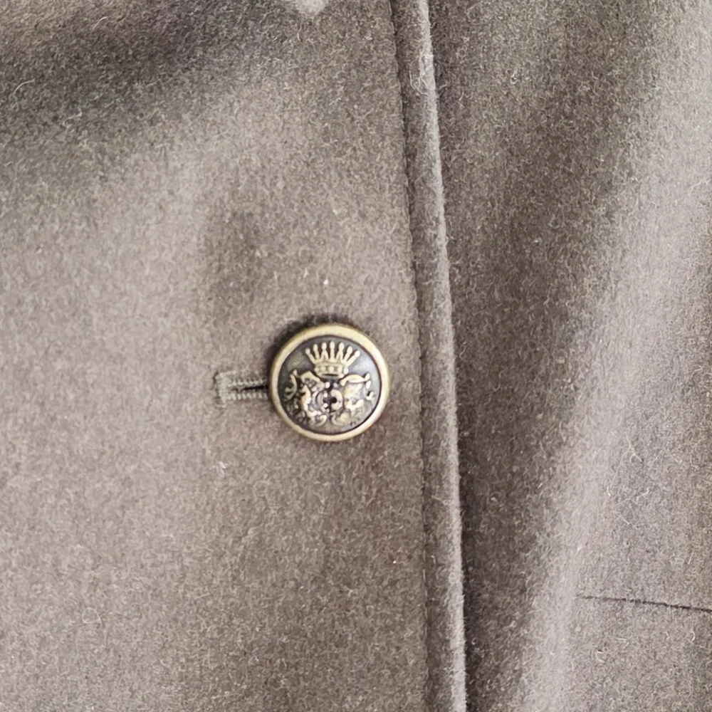 Vintage Worthington Green Double-Breasted Wool Blend Coat Women's Size L